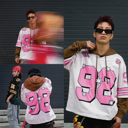 Saint Faith No.98 Graphic Blokette Blokecore V-Neck T-shirt