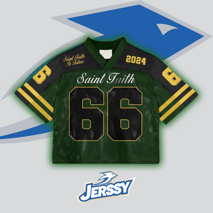 Saint Faith No 66 Graphics Blokette Blokecore V-Neck T-shirt