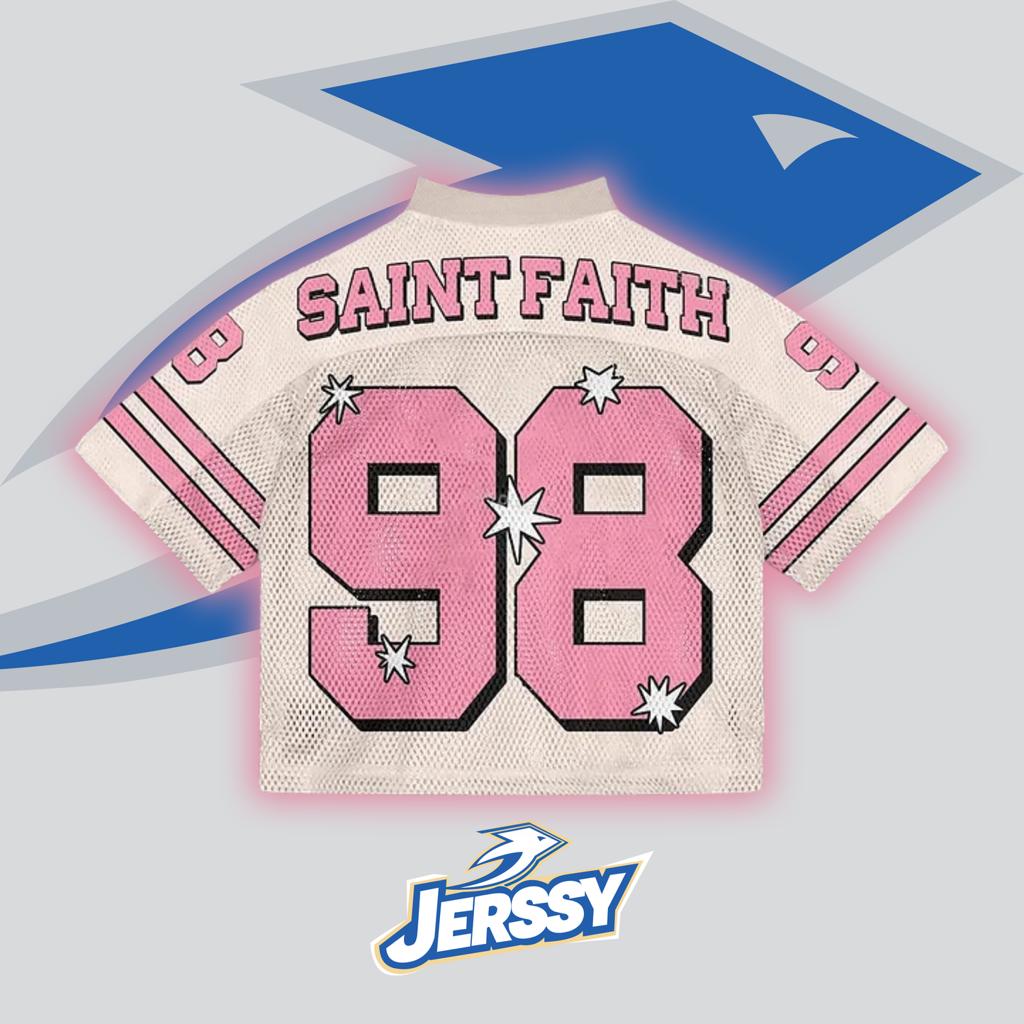 Saint Faith No.98 Graphic Blokette Blokecore V-Neck T-shirt