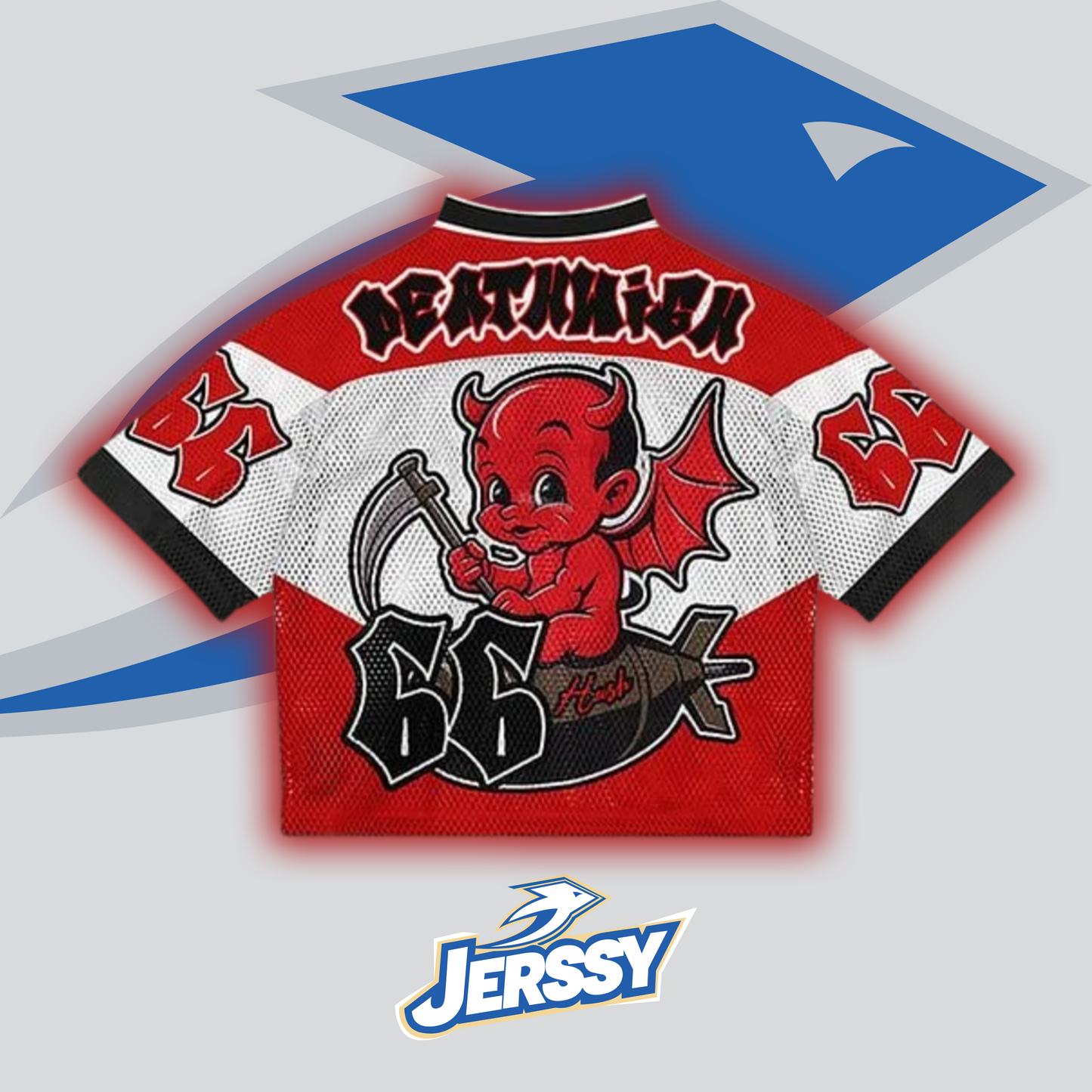 Devil's Son Graphics Blokette Blokecore Jersey V-Neck T-shirt