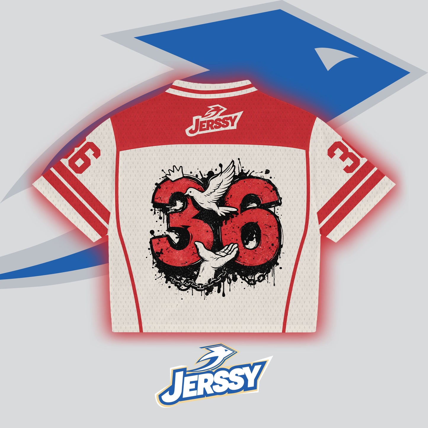 Jerssy Brand God Will Never Fail You No36 Blokecore Blokette V-Neck T-shirt