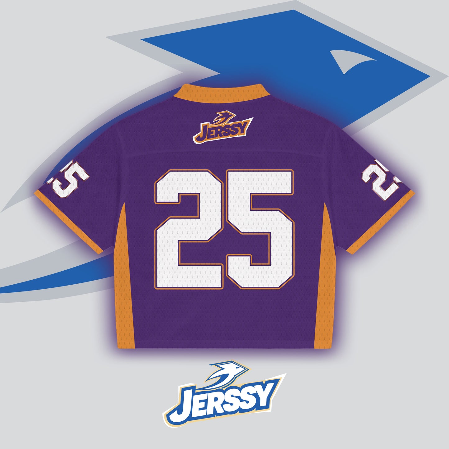 Jerssy Brand Sun-Kissed Purple No 25 Graphics Blokecore Blokette V-Neck T-shirt