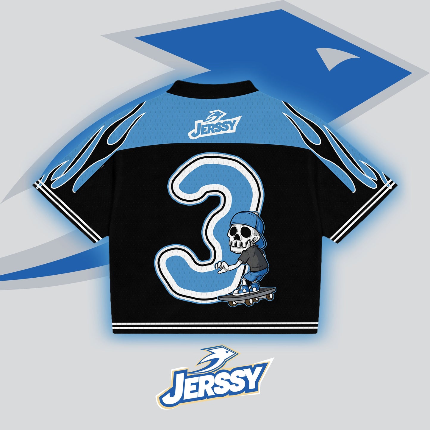 Jerssy Brand Skate Or Die No 03 Graphics Blokecore Blokette V-Neck T-shirt