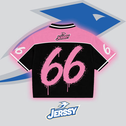 Jerssy Brand Happy Today No 66 Graphics Blokecore Blokette V-Neck T-shirt