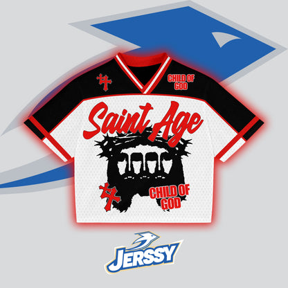 Jerssy Brand Saint Age Graphics Blokecore Blokette V-Neck T-shirt