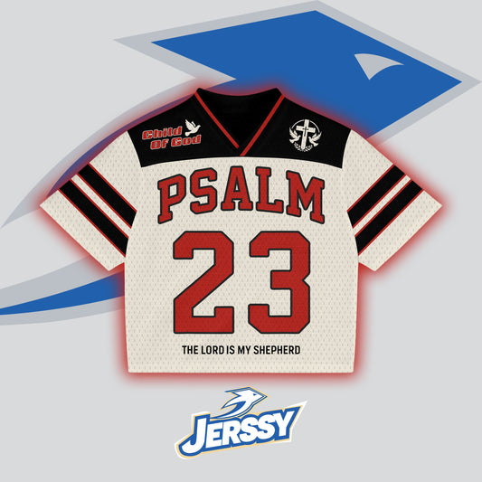 Jerssy Brand Psalm No 23 Graphics Blokecore Blokette V-Neck T-shirt